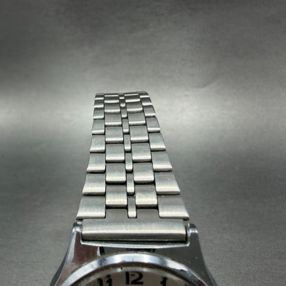 Casio MQ-514 Watch Men 33mm Silver Dial Silver Tone Round Daydate New Battery AD5
