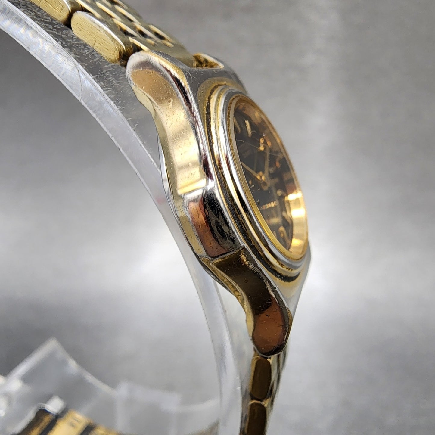 Citizen CQ Watch Women 19mm Black Dial Gold Tone Round 3220316719 New Battery3