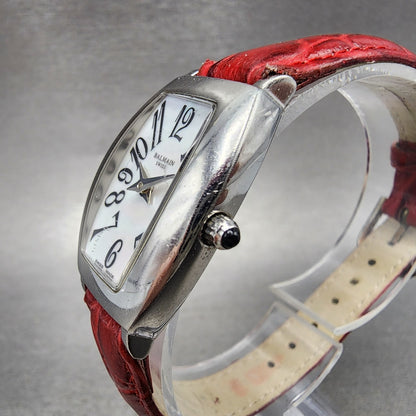 Balmain Watch Women 22mm MOP Dial Silver Tone Rectangle 2491 New Battery2