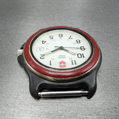 Victorinox Swiss Army Watch Men 39mm White Dial Black Tone Date Round New Batt4