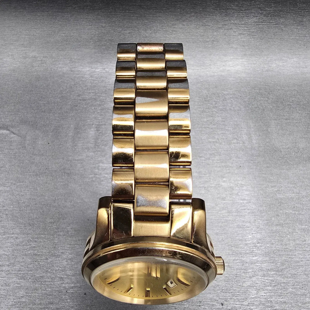 Michael Kors Jet Set Watch Women 38mm Gold Champagne Dial Gold MK5160 New Batt4