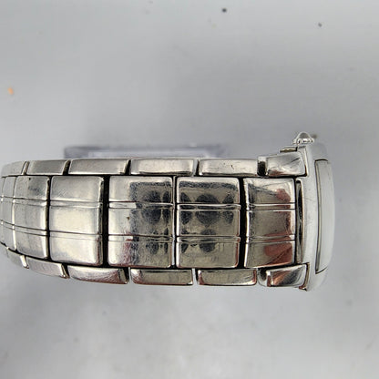 Seiko Vivace Watch Women Silver Tone MOP Dial Diamond Markers 22mm Square NewBat