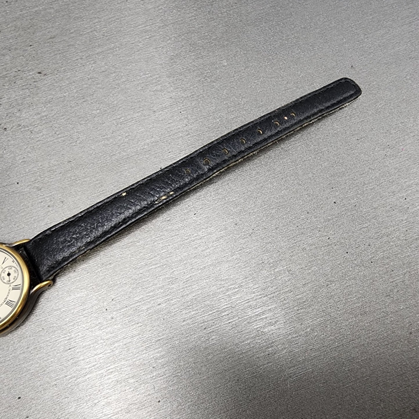 Seiko Alba Sun Moon Watch Women 25mm Cream Dial Gold Tone Date V8060060 NewBat7