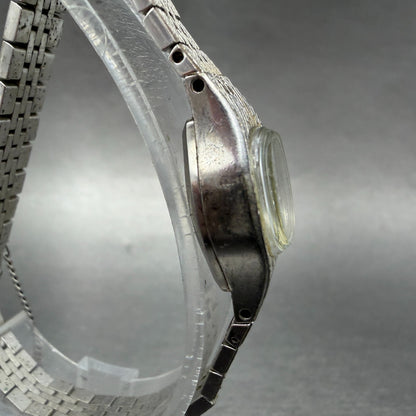 Seiko Watch Women 17mm Silver Dial Silver Tone Round 1120-3020 Manual Runs VTG3