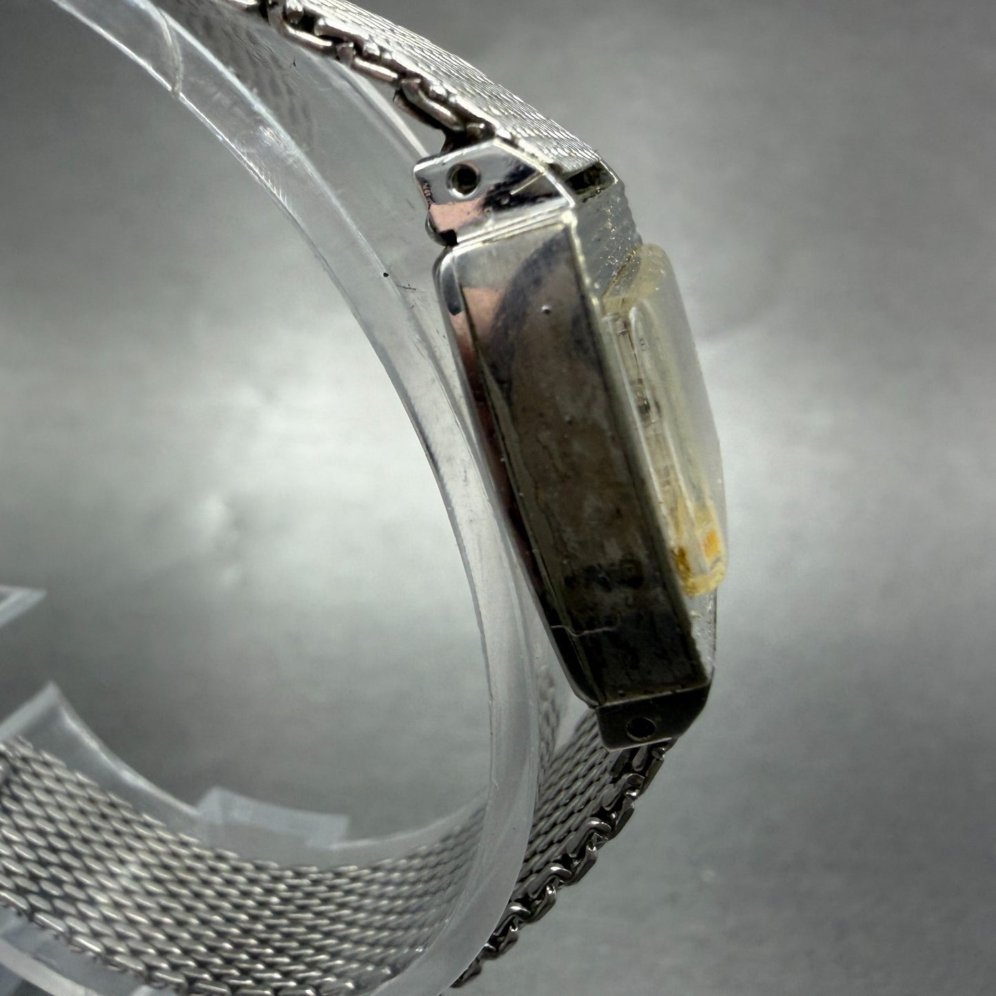 Seiko Watch Women 20mm Silver Dial Silver Tone Manual Rectangle 10-3700 Runs VTG3