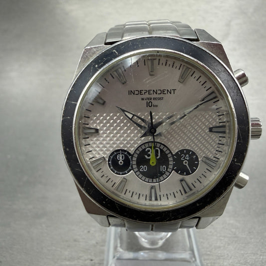 Citizen Independent Chronograph Watch Men 40mm Silver Dial Steel New Battery0