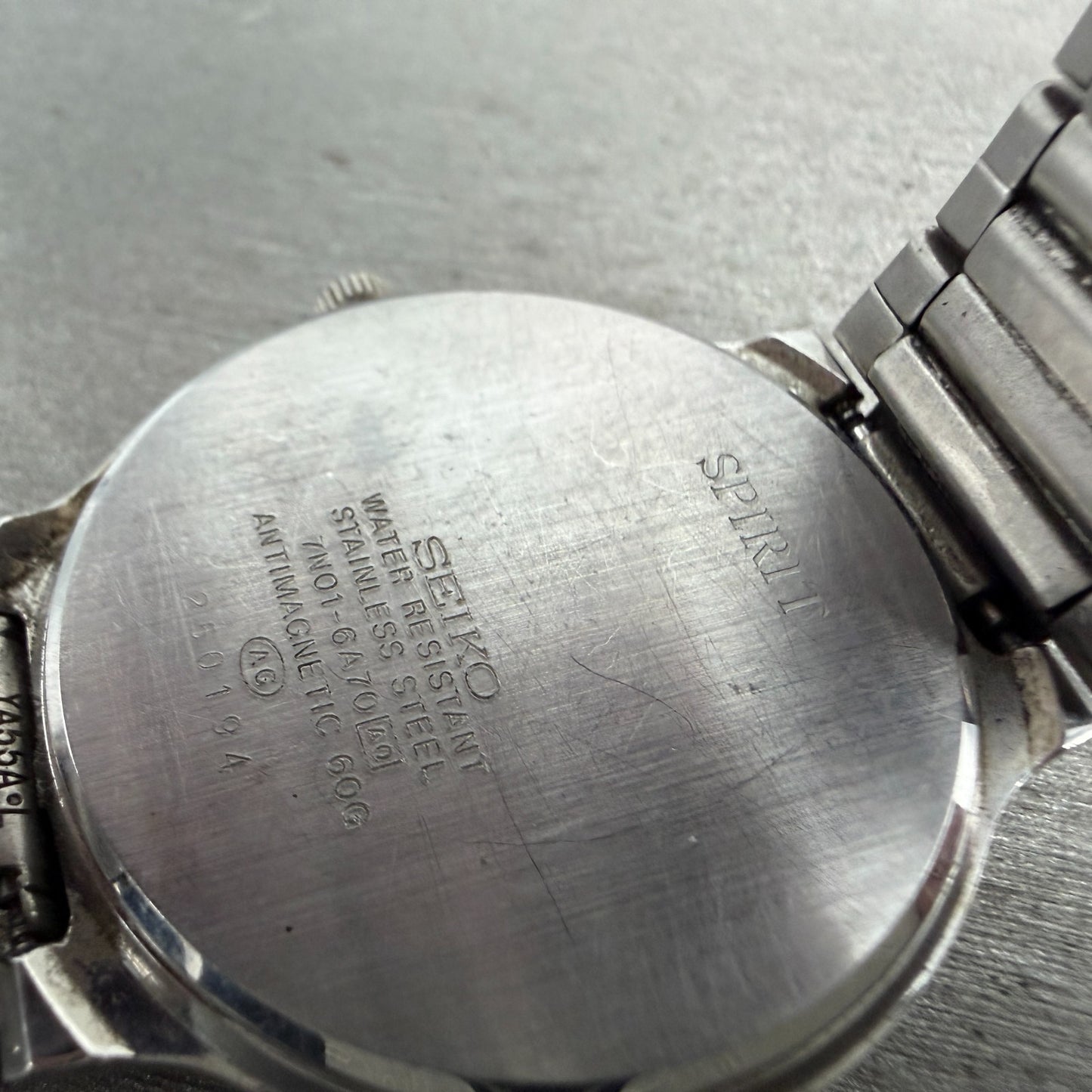 Seiko Spirit Watch Men 34mm Silver Dial Silver Tone Round 7n01-6a70 New Battery39