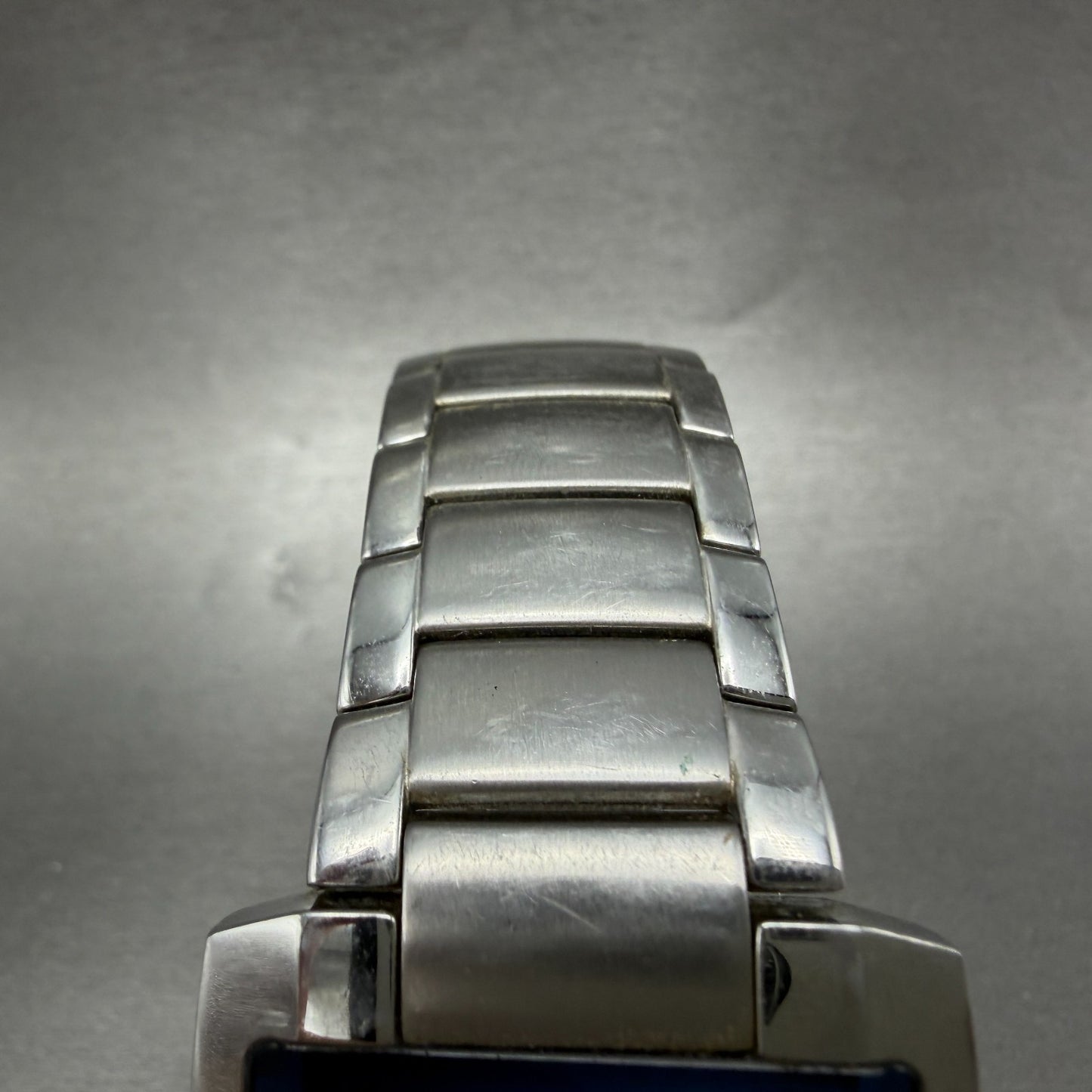 Bulova Tank Watch Men 35mm Blue Dial Silver Tone Rectangle 96A169 New Battery4