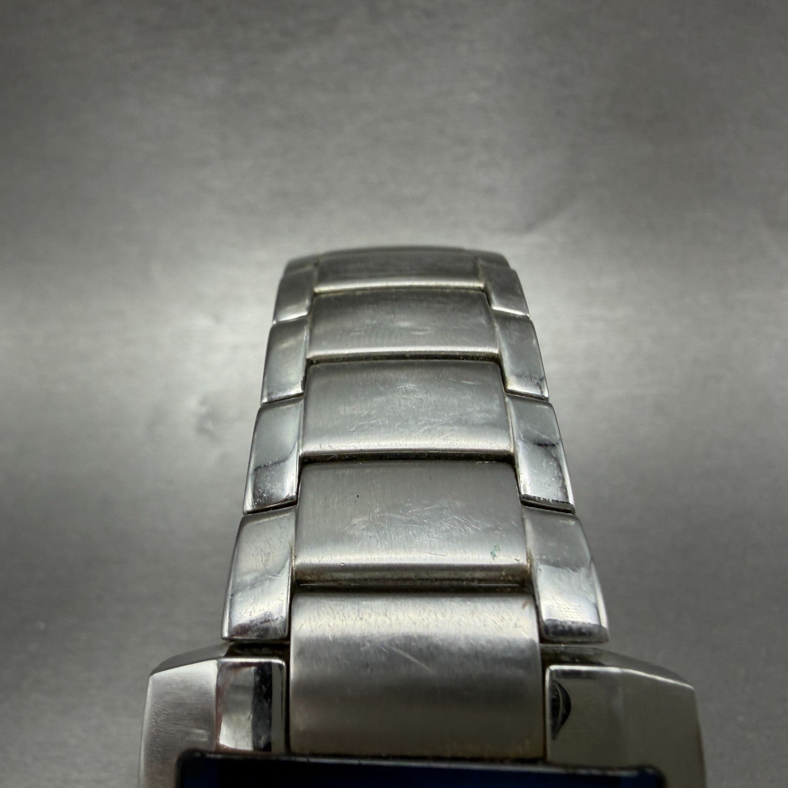 Bulova Tank Watch Men 35mm Blue Dial Silver Tone Rectangle 96A169 New Battery4