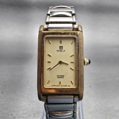 Citizen Nobila Watch Women 17mm Cream Dial Gold Tone 2200-Y53911 New Battery VTG0