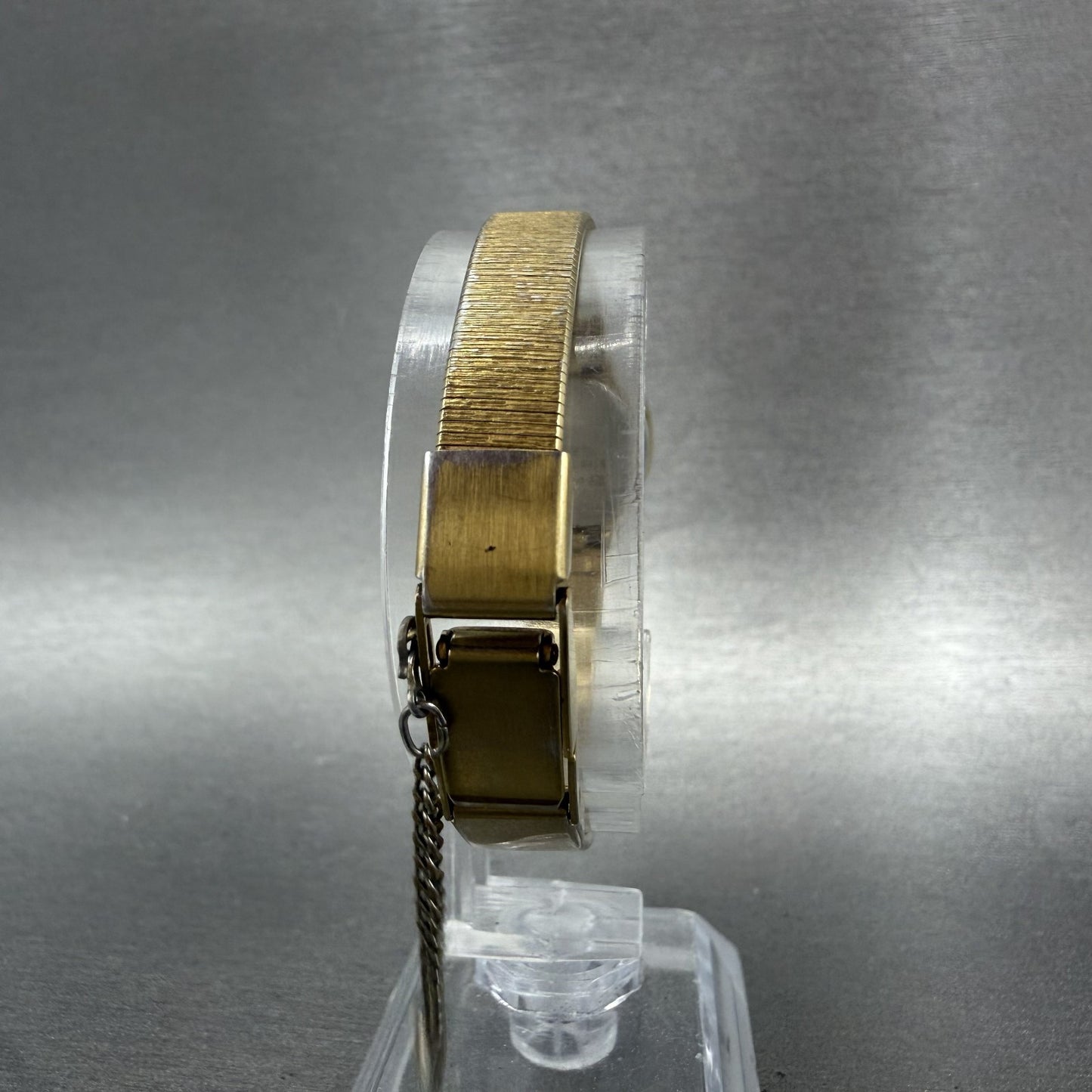 Seiko Watch Women 16mm Silver Dial Gold Tone Octagon 2Y00-5049 New Battery7