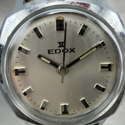 Edox Watch Women 23mm Silver Dial Silver Tone Round Manual Wind Runs VTG1
