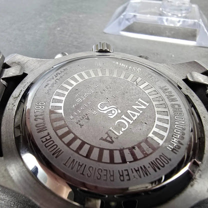 Invicta Speedway Chronograph Watch Men 48mm Black Dial Silver Tone 21796 New Bat9