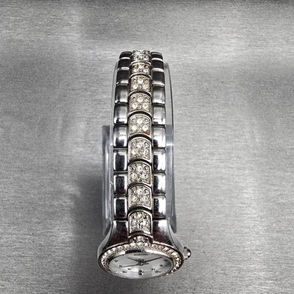 Bulova Watch Women 22mm MOP Dial Silver Tone Crystal Bezel 96T14 New Battery4
