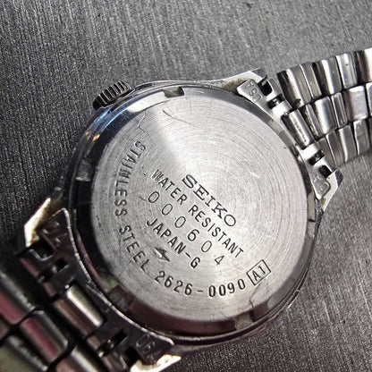 Seiko Watch Women 25mm Silver Dial Silver Tone Daydate Round 2626-0090 New Batt10