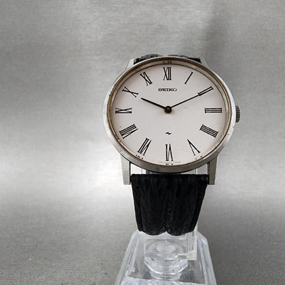 Seiko Watch Men 34mm White Dial Silver Tone Round 22200430 Manual Runs6
