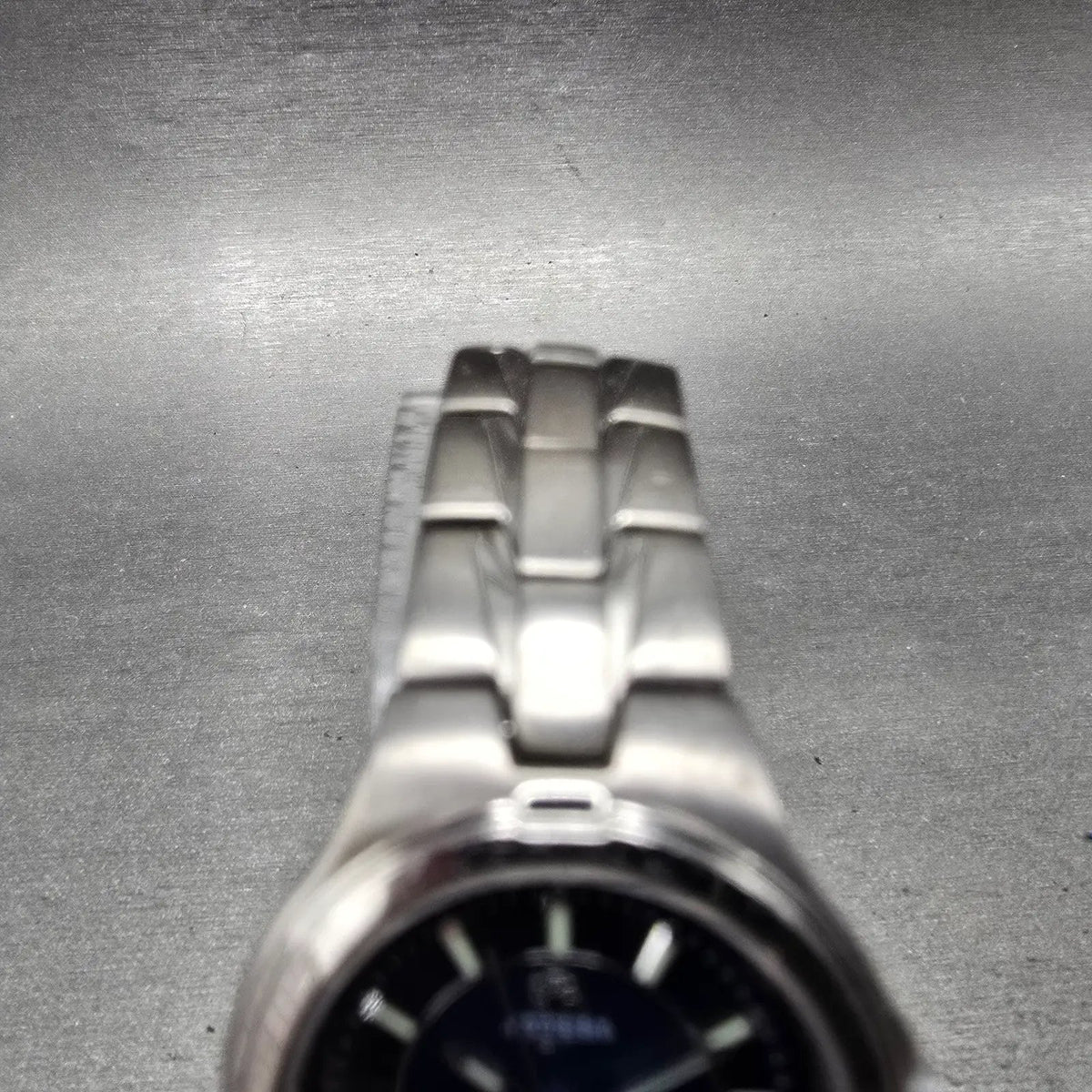 Citizen Eco-Drive Attesa Watch Women 25mm Blue Dial Gray Tone Date Round Runs5