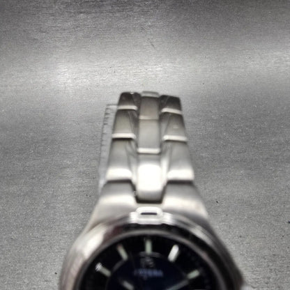 Citizen Eco-Drive Attesa Watch Women 25mm Blue Dial Gray Tone Date Round Runs5