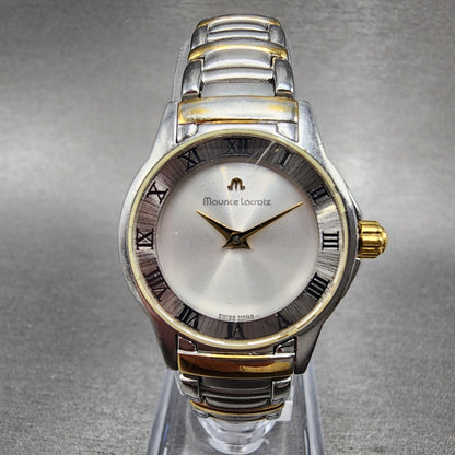 Maurice Lacroix Miros Watch Women 24mm Silver Dial Two Tone Round New Battery0