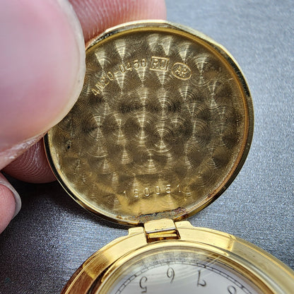 Seiko Pocket Watch Women 27mm White Dial Gold Tone 4n200450 New Battery2