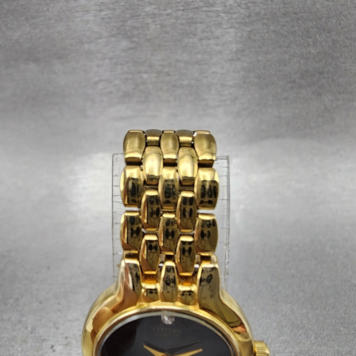 Citizen Watch Women 22mm Black Dial Gold Tone Round 1020S54554 New Battery4