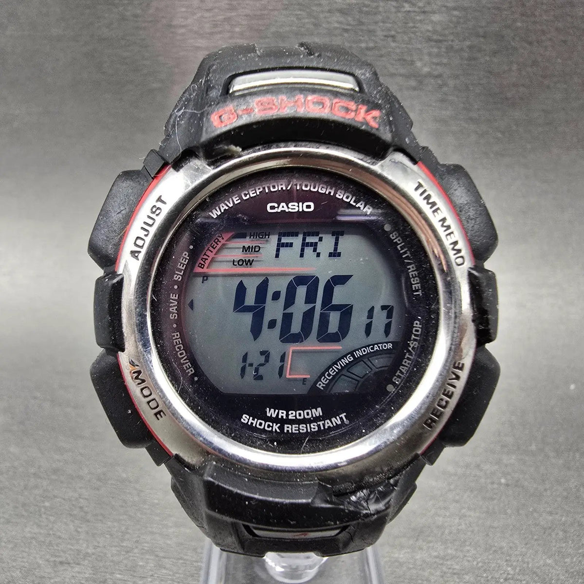 Casio G-Shock GW-300 Watch Men 43mm Digital Black Alarm Chrono Works Solar READ!0
