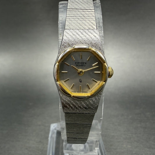 Citizen CQ Watch Women 17mm Silver Dial Silver Tone Round 3220-320247 New Batt0