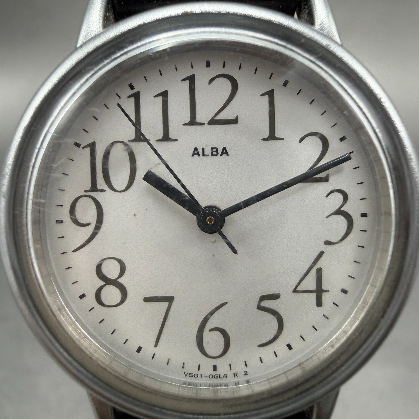 Seiko Alba Watch Women 26mm White Dial Silver Tone Round V501-0BW0 New Battery1
