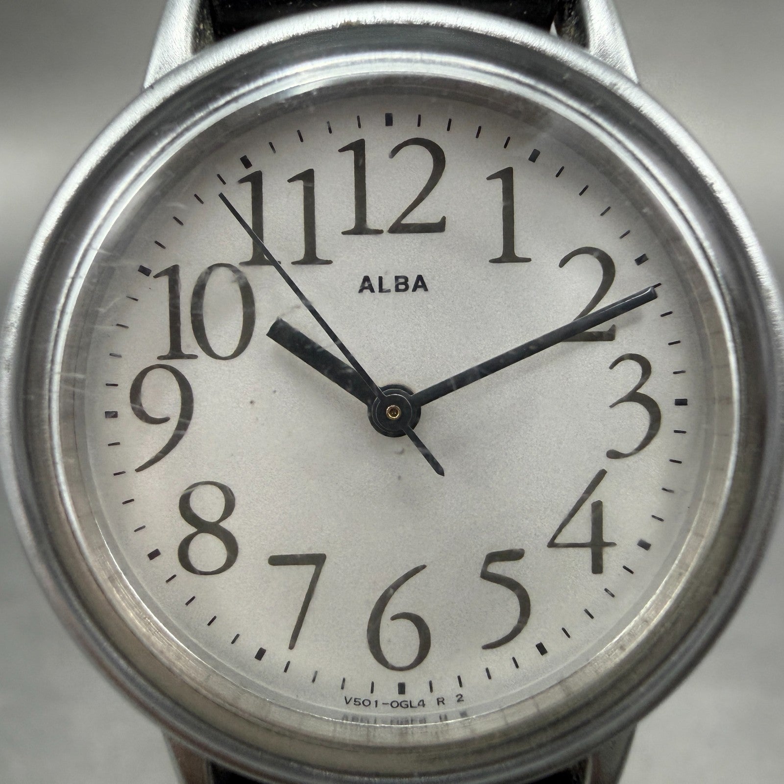 Seiko Alba Watch Women 26mm White Dial Silver Tone Round V501-0BW0 New Battery1