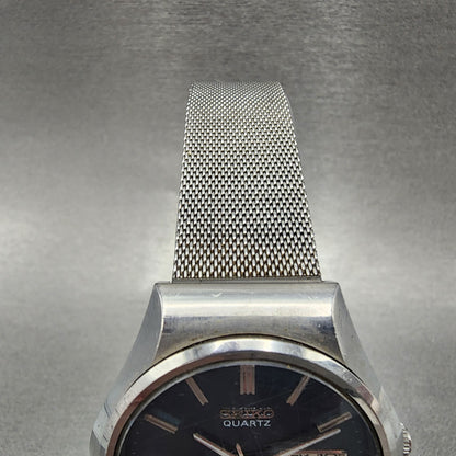 Seiko Watch Men 36mm Blue Dial Silver Tone Daydate 0843-8041 New Battery