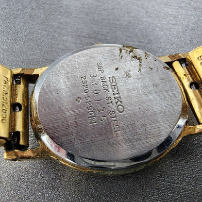 VTG Seiko Watch Women 22mm Champagne Dial Gold Tone Oval 23205290 New Battery9
