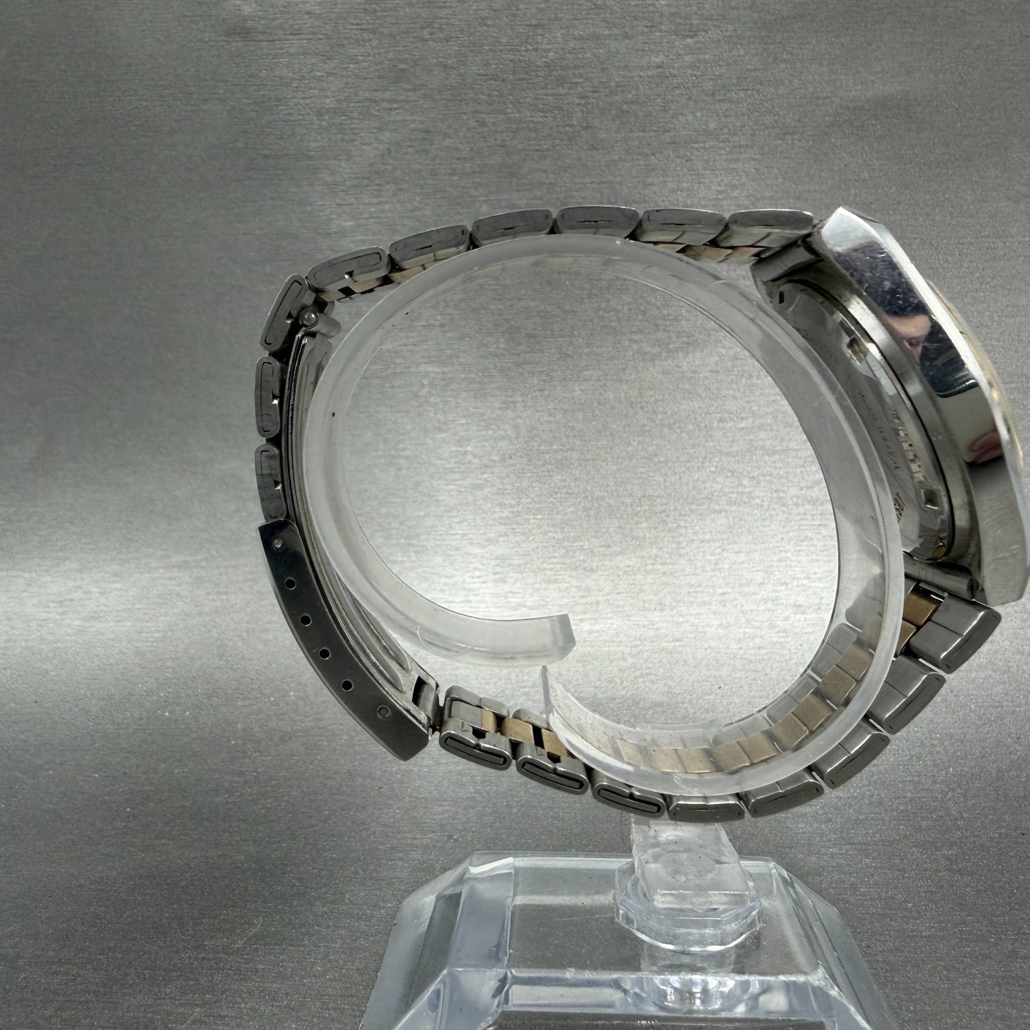 Seiko Pulsar Watch Men 36mm Champagne Dial Two Tone Daydate Y513-8259 NewBattery8