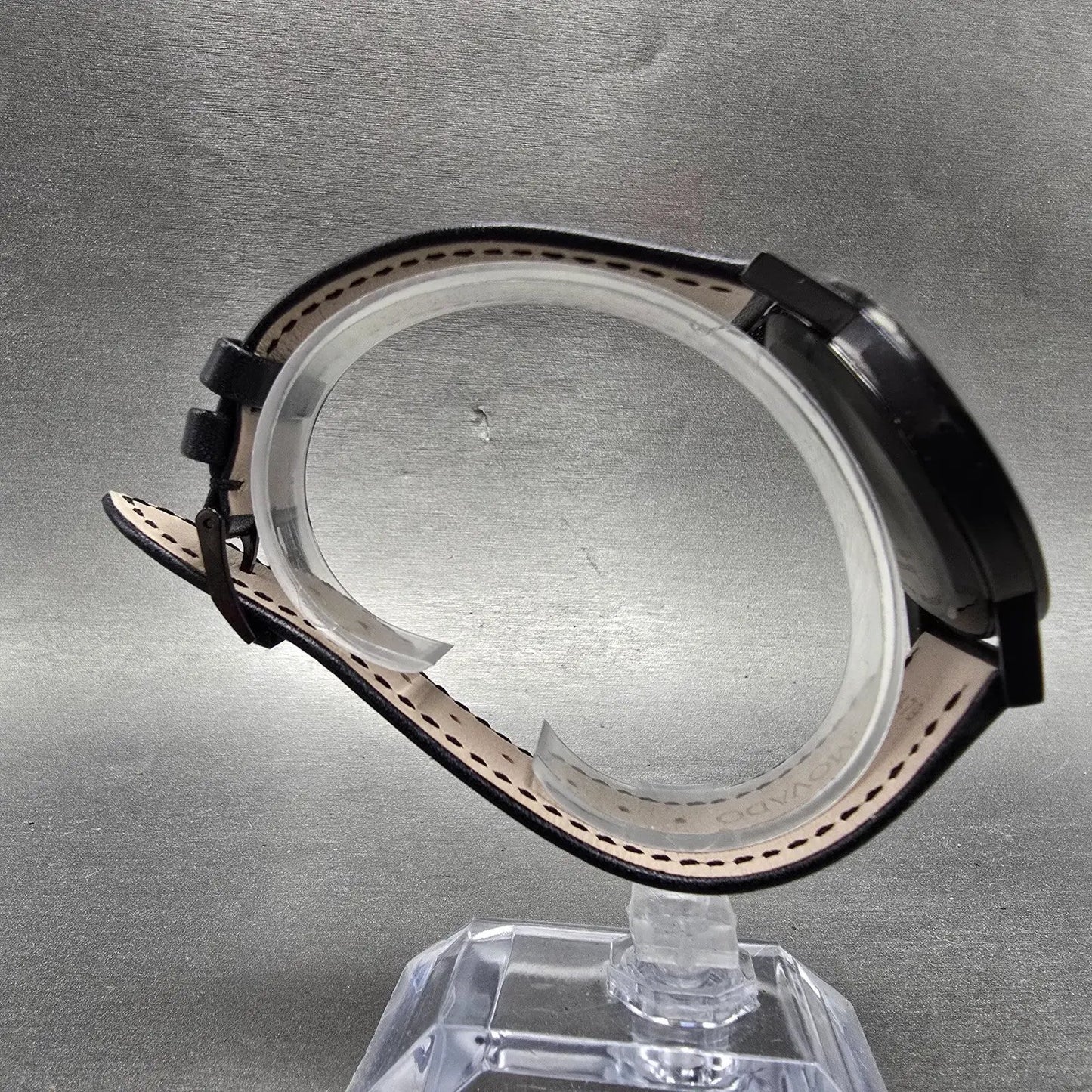 Movado Museum Watch Men 40mm Black Dial Black Tone 84 G1 1855.A New Battery10