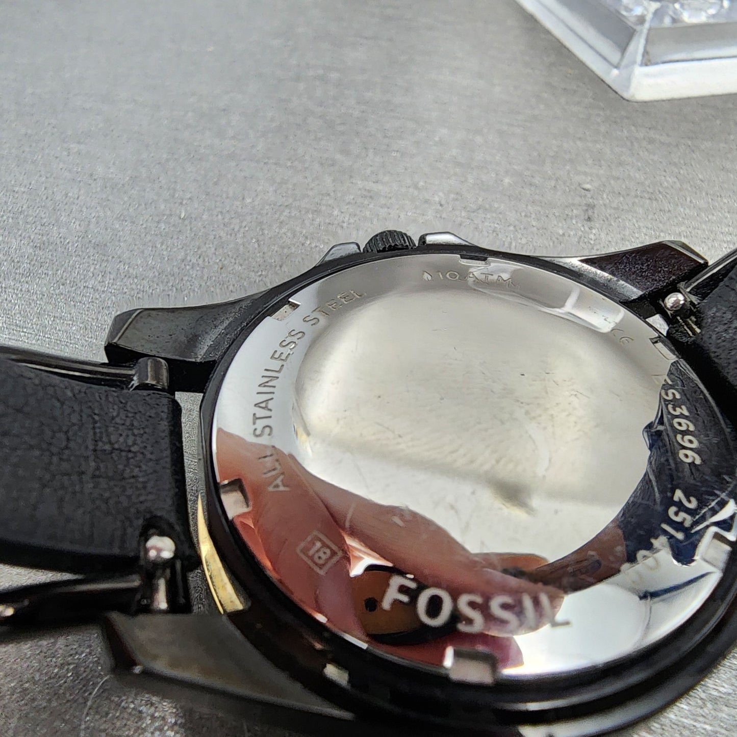 Fossil Riley Watch Women 39mm Black Dial Black Tone Daydate Round ES3696 New Bat9