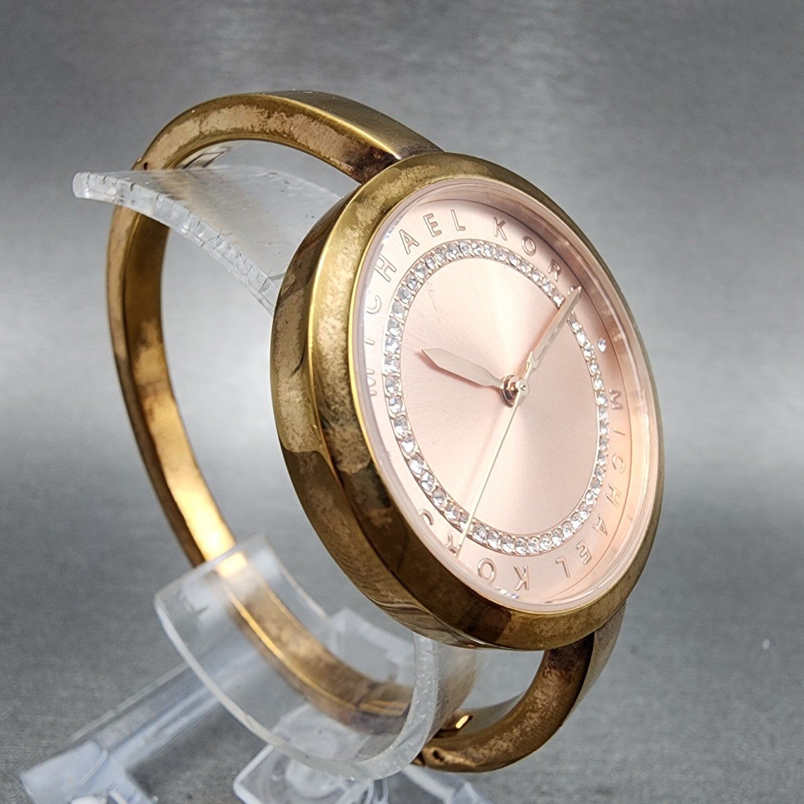 Michael Kors Blakely Watch Women 34mm Rose Dial Rose Gold Tone Round New Battery3