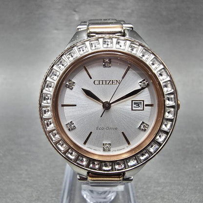 Citizen Silhouette Eco-Drive Watch Women 31mm Silver Dial Two Tone Date Runs0
