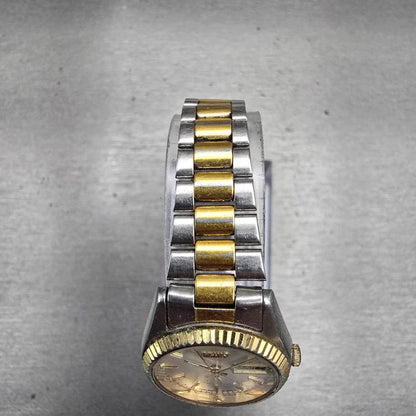 Seiko SQ Watch Women 24mm Silver Dial Two Tone Daydate Round 3E23-0A69 New Batt4