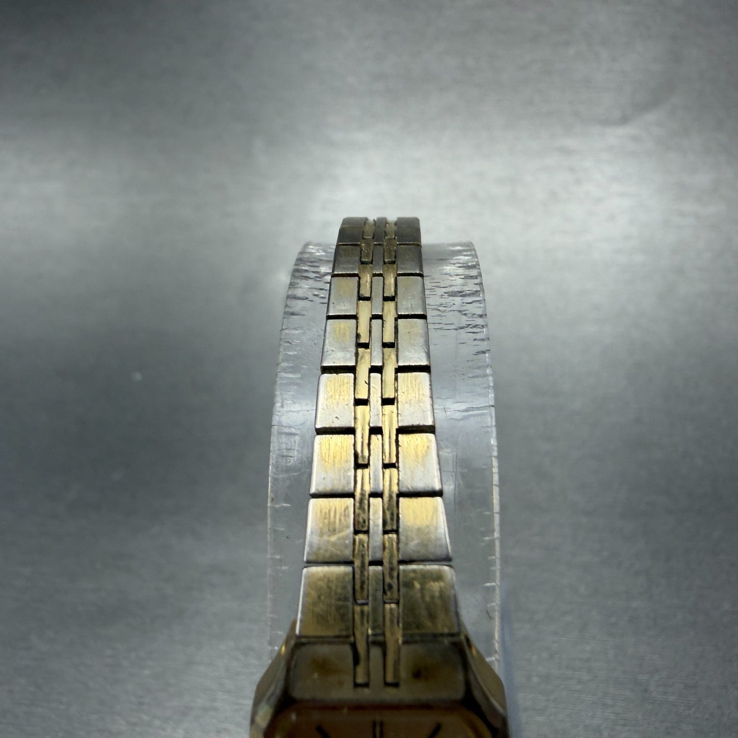 Seiko Watch Women 16mm Gold Dial Gold Tone Octagon 2C20-5209 New Battery Vintage4