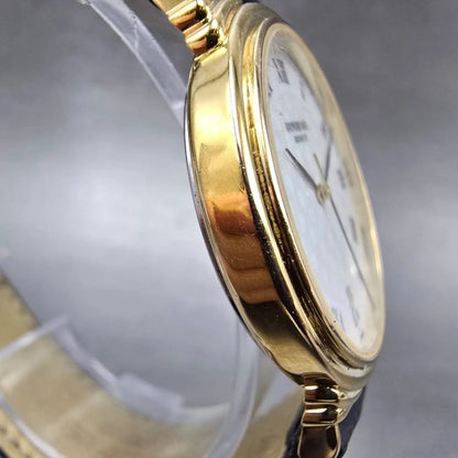 Raymond Weil Watch Men 32mm White Dial Gold Tone Date Round 5531 New Battery3