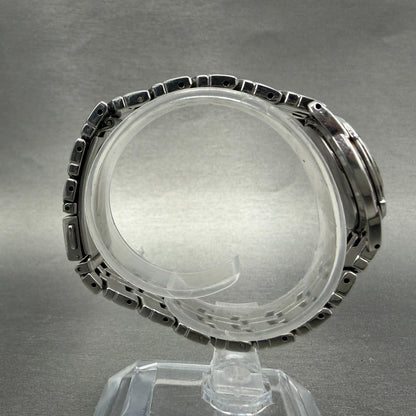Seiko Watch Women 26mm Black Dial Silver Tone Date Round 7N82-0AM0 New Battery N8