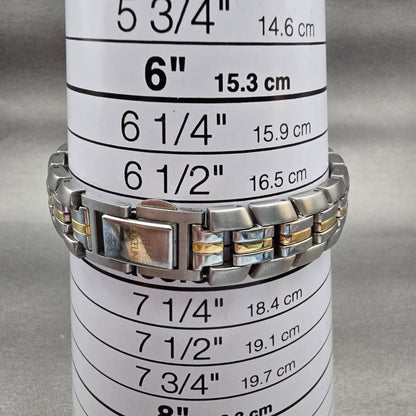 Seiko Exceline Watch Women 26mm White Dial Two Tone Round 2J31-0A00 New Battery9