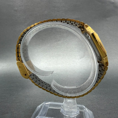 Elgin Watch Unisex 27mm Gold Dial Gold Tone Octagon New Battery Vintage8