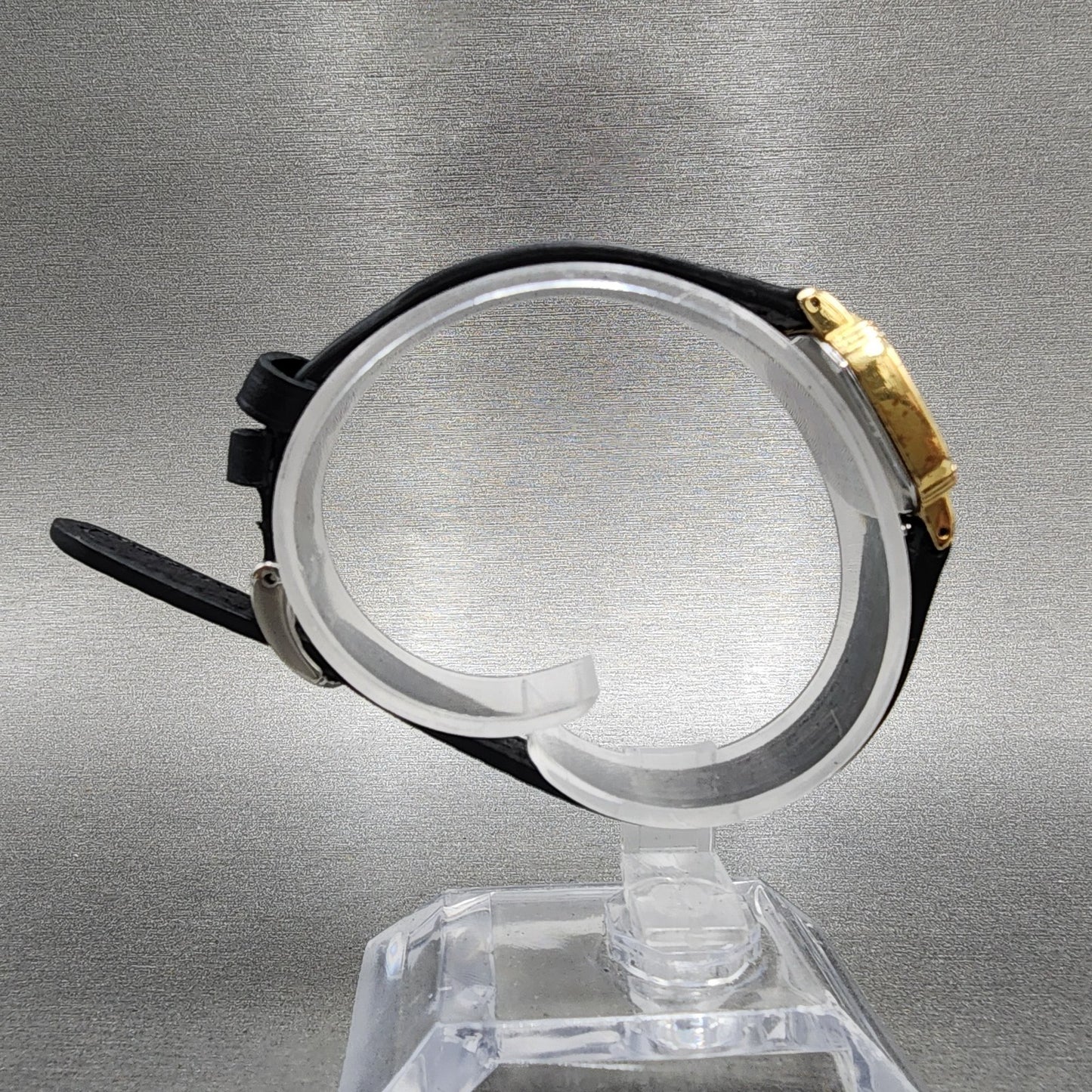 Seiko Watch Women 20mm Black Dial Gold Tone Square 7321507a New Battery8