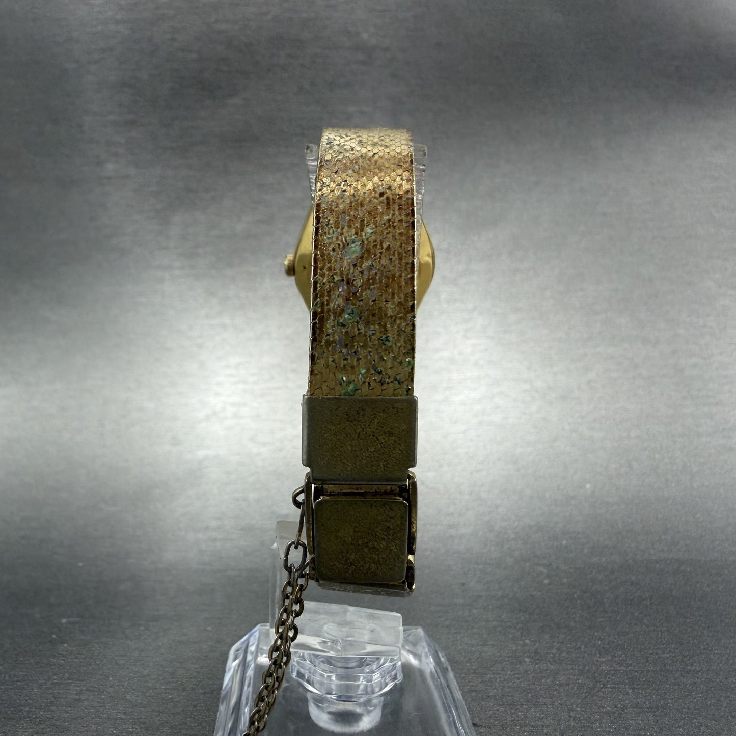 Seiko Watch Women 22mm Champagne Dial Gold Tone Hexagon 43-3120 New Battery7