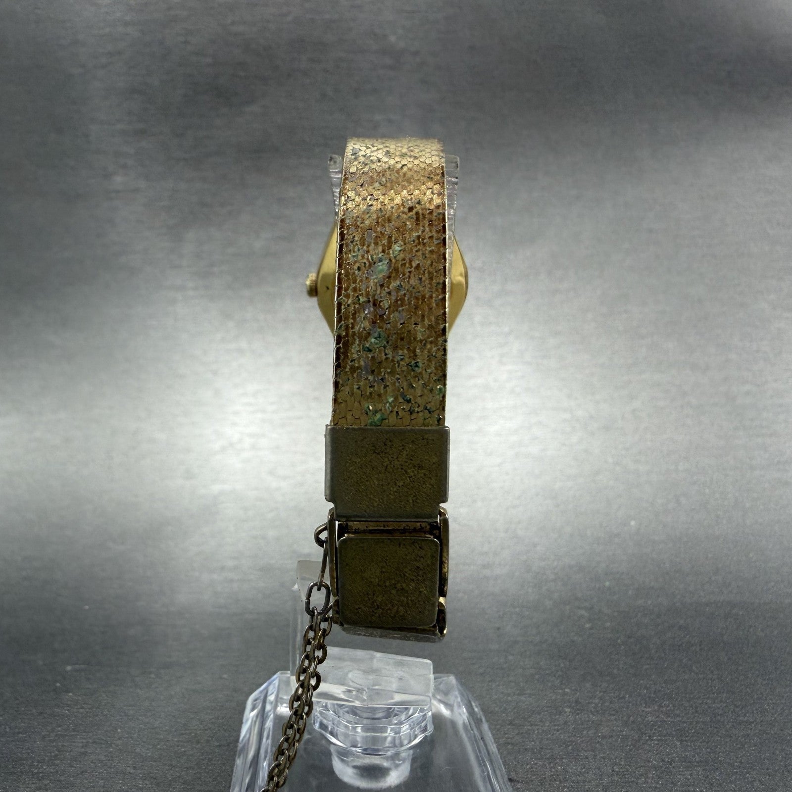 Seiko Watch Women 22mm Champagne Dial Gold Tone Hexagon 43-3120 New Battery7