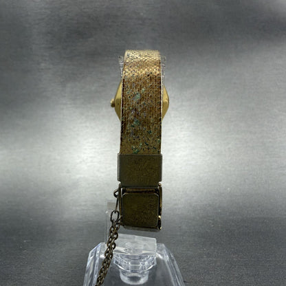 Seiko Watch Women 22mm Champagne Dial Gold Tone Hexagon 43-3120 New Battery7