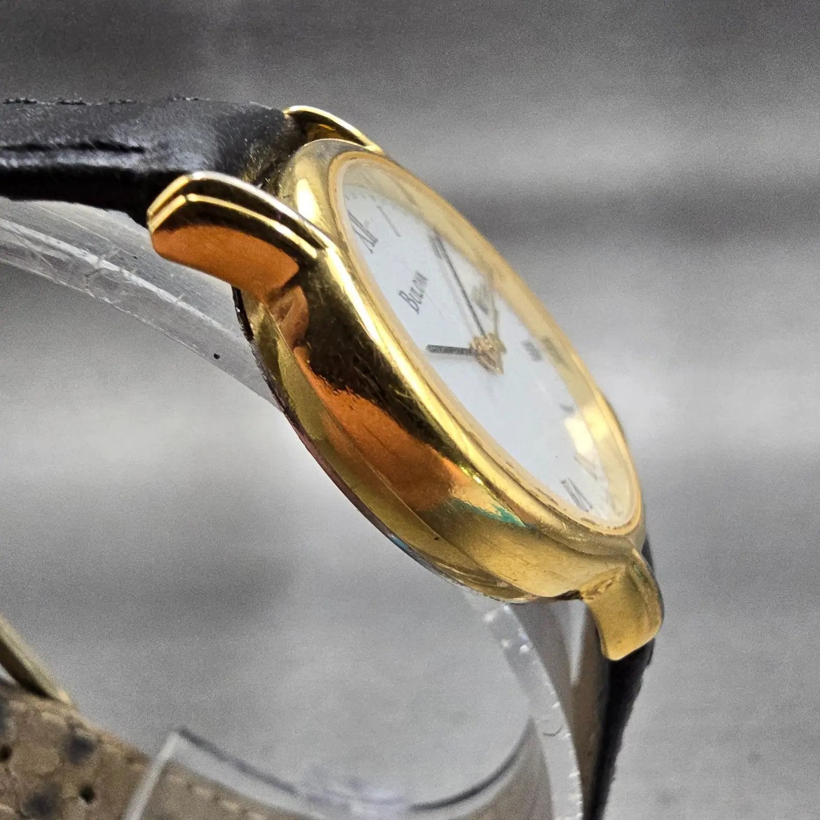Bulova Watch Women 26mm White Dial Gold Tone Date Round New Battery 97M13 VTG3