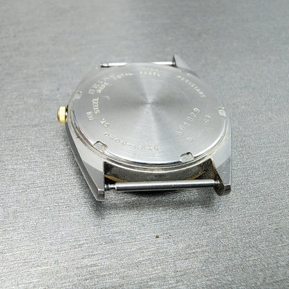 Seiko SQ Watch Men 33mm Gray Dial Two Tone Round Daydate 5y236020 PARTS9