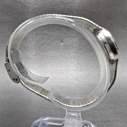 Lonber Sapphire Watch Women 23mm Silver Dial Silver Tone Round New Battery Mesh8