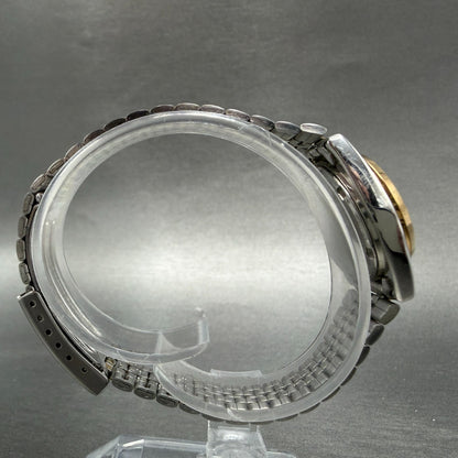 Seiko Watch Women 23mm White Dial Two Tone Daydate 7n83-0011 New Battery BW128